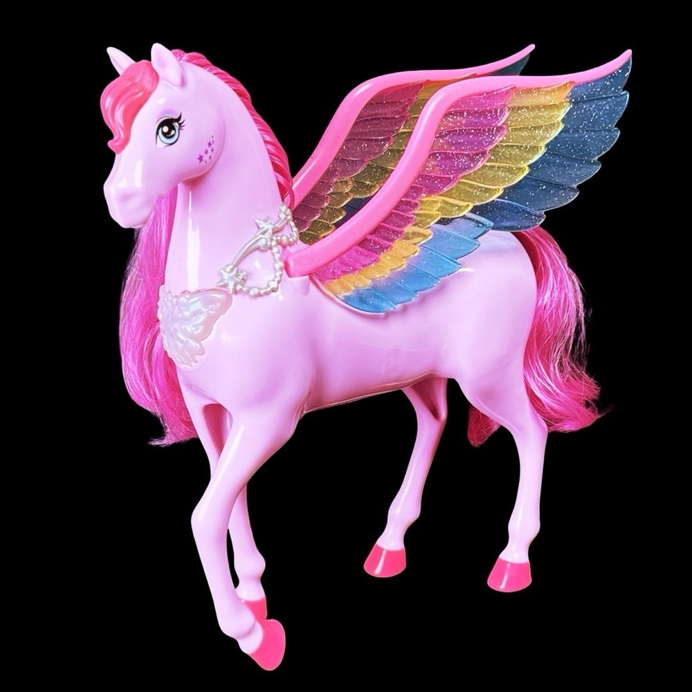 Mattel Barbie A Touch Of Magic Pink Pegasus 12" Toy W/ Lights & Sound WORKS